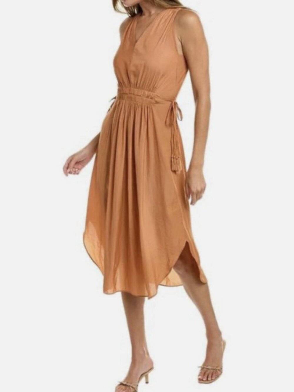 Ramy Brook Sleeveless Midi Dress in Rust - Picture 4 of 12
